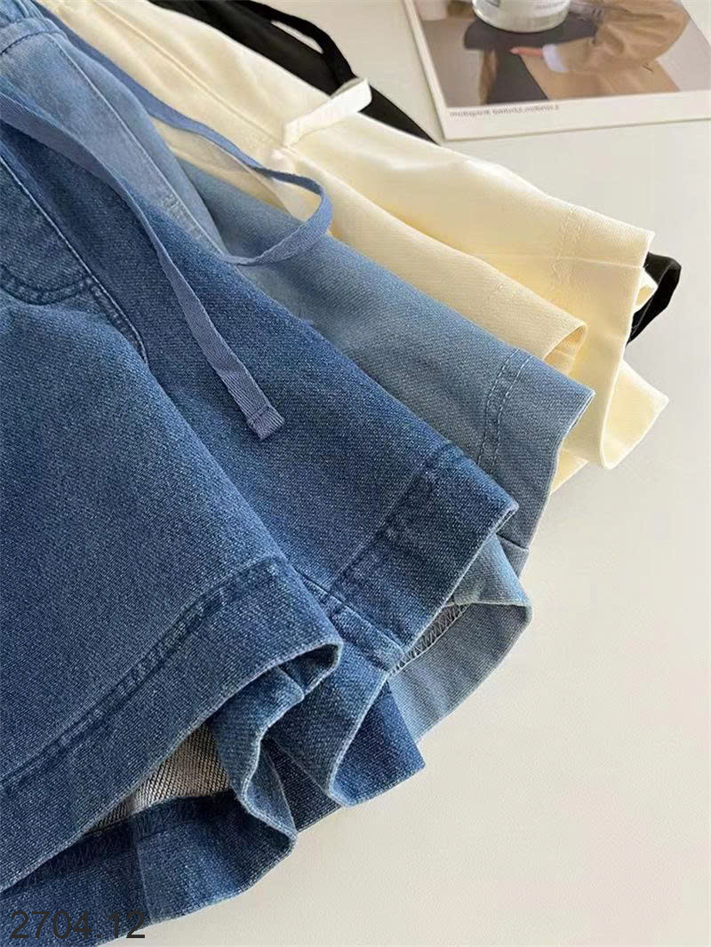 26HA2704.12 - SHORT JEAN CẠP CHUN CHO NỮ