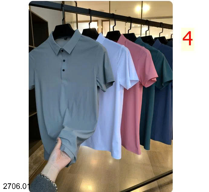 26HA2706.01 - POLO LỤA BĂNG NAM INBLUE