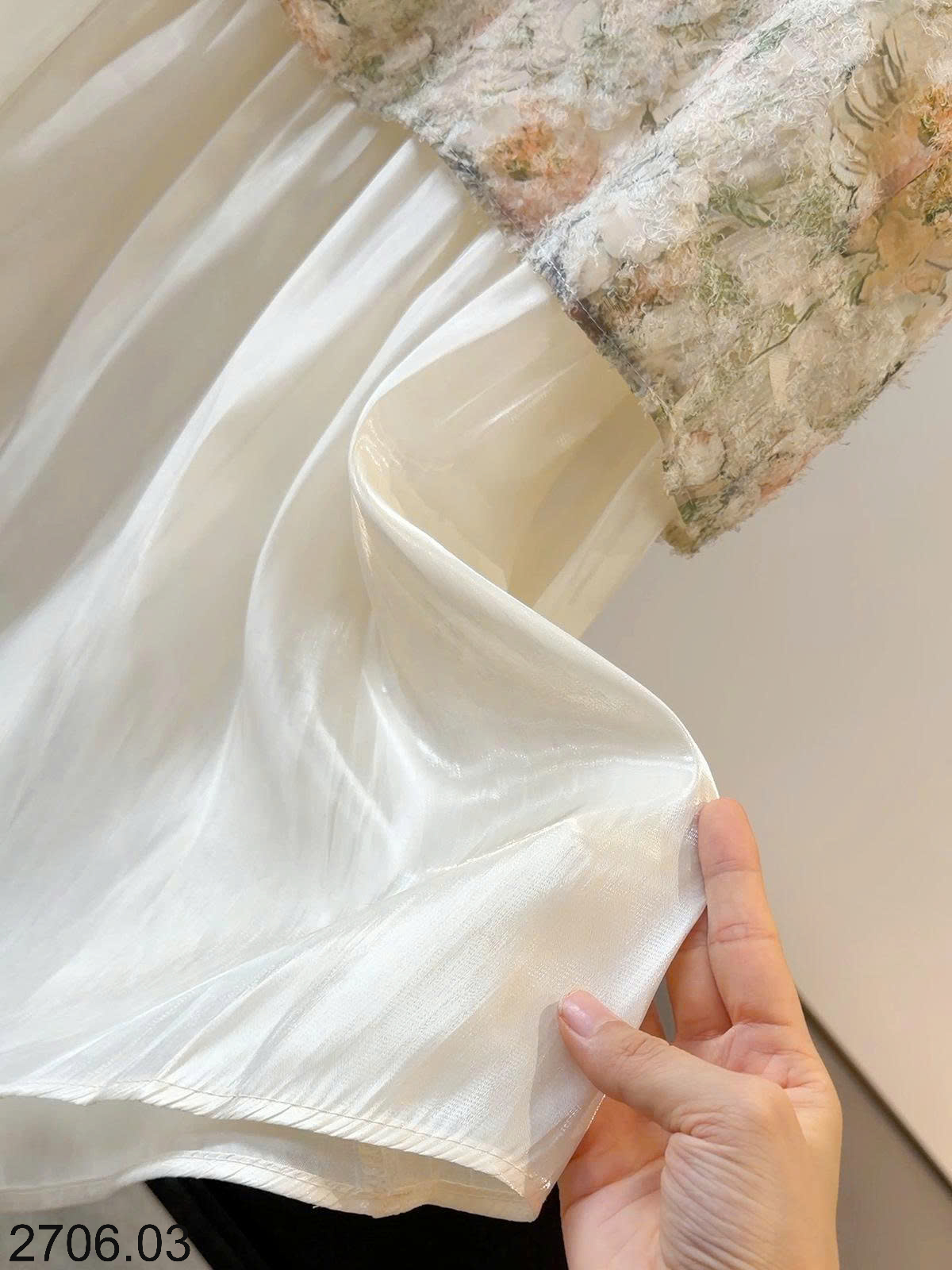 26HA2706.03 - ĐẦM SÁT NÁCH KIỂU PHÁP DỆT JACQUARD NHÀ ANNA