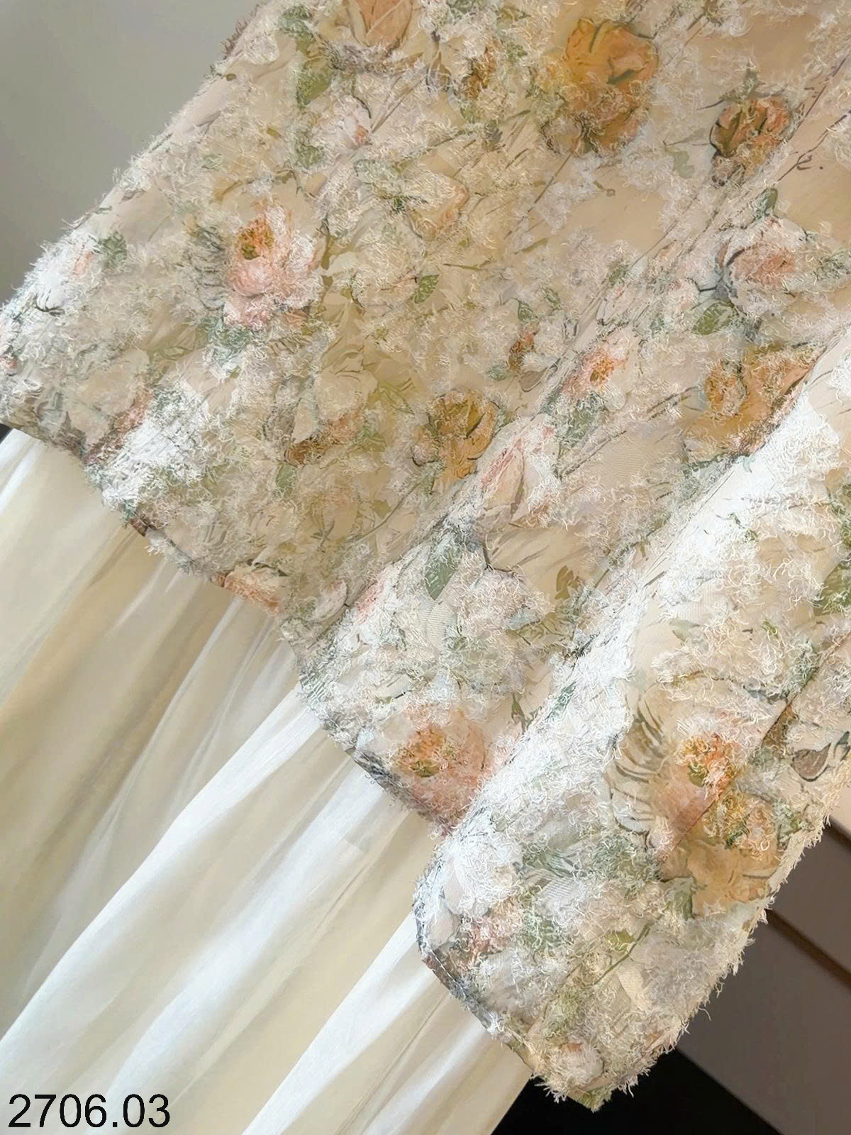 26HA2706.03 - ĐẦM SÁT NÁCH KIỂU PHÁP DỆT JACQUARD NHÀ ANNA