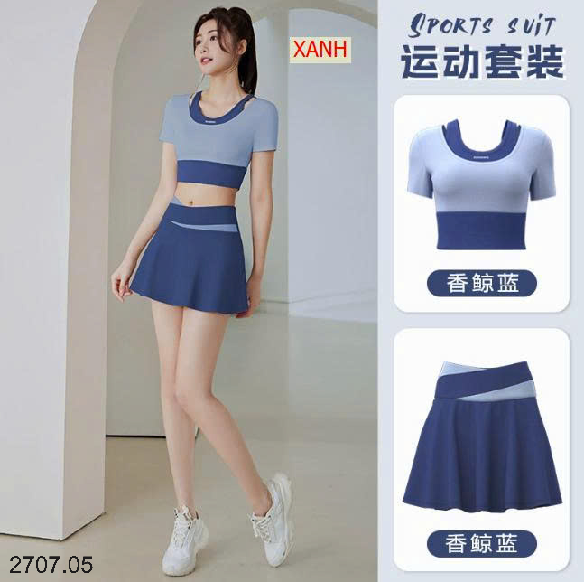 26HA2707.05 - BỘ TẬP QUẦN VÁY CỘC NỮ