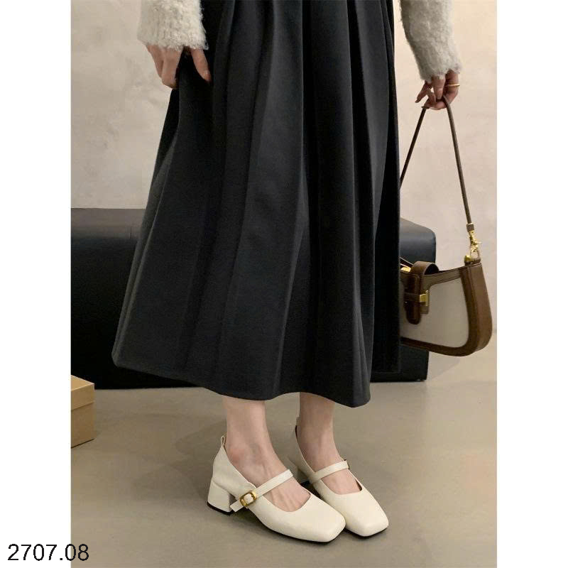 26HA2707.08 - GIÀY MARRY JANE ĐẾ VUÔNG