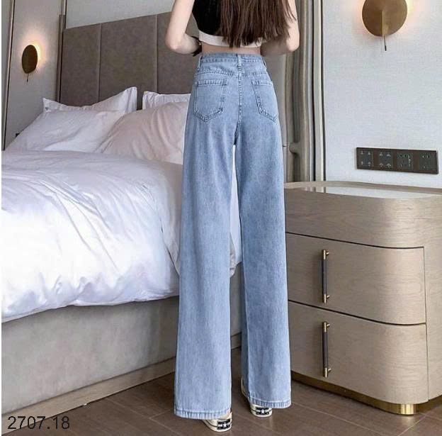 26HA2707.18 - QUẦN JEANS SUÔNG HACK DÁNG