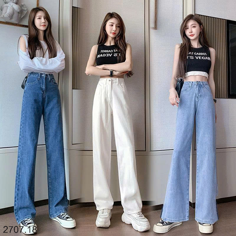 26HA2707.18 - QUẦN JEANS SUÔNG HACK DÁNG