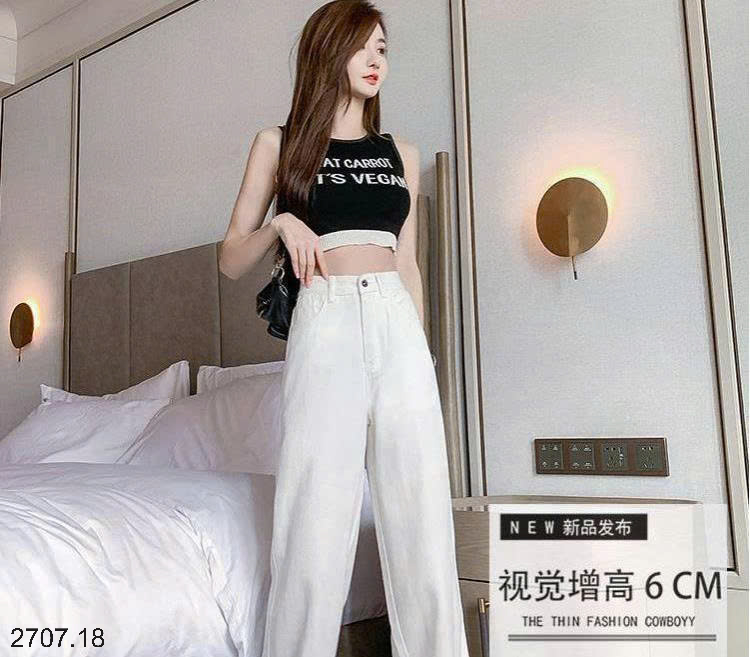 26HA2707.18 - QUẦN JEANS SUÔNG HACK DÁNG