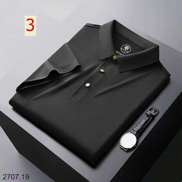 26HA2707.19 - POLO LỤA BĂNG NAM LIỀN MẠCH CAO CẤP