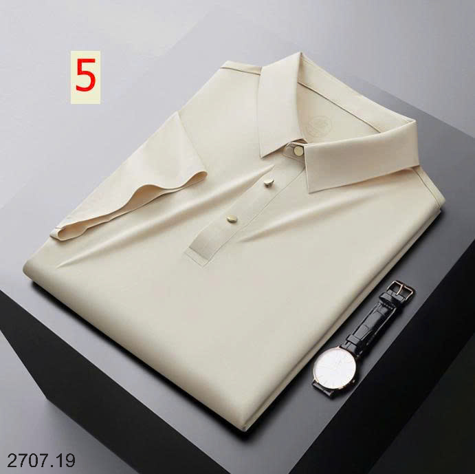 26HA2707.19 - POLO LỤA BĂNG NAM LIỀN MẠCH CAO CẤP