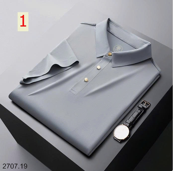 26HA2707.19 - POLO LỤA BĂNG NAM LIỀN MẠCH CAO CẤP