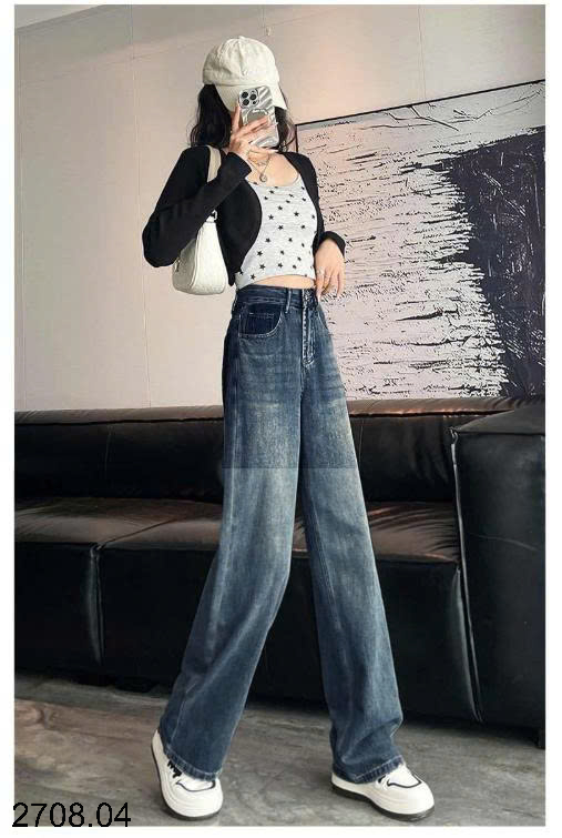 26HA2708.04 - QUẦN JEAN XUÔNG MIX TÚI SAU