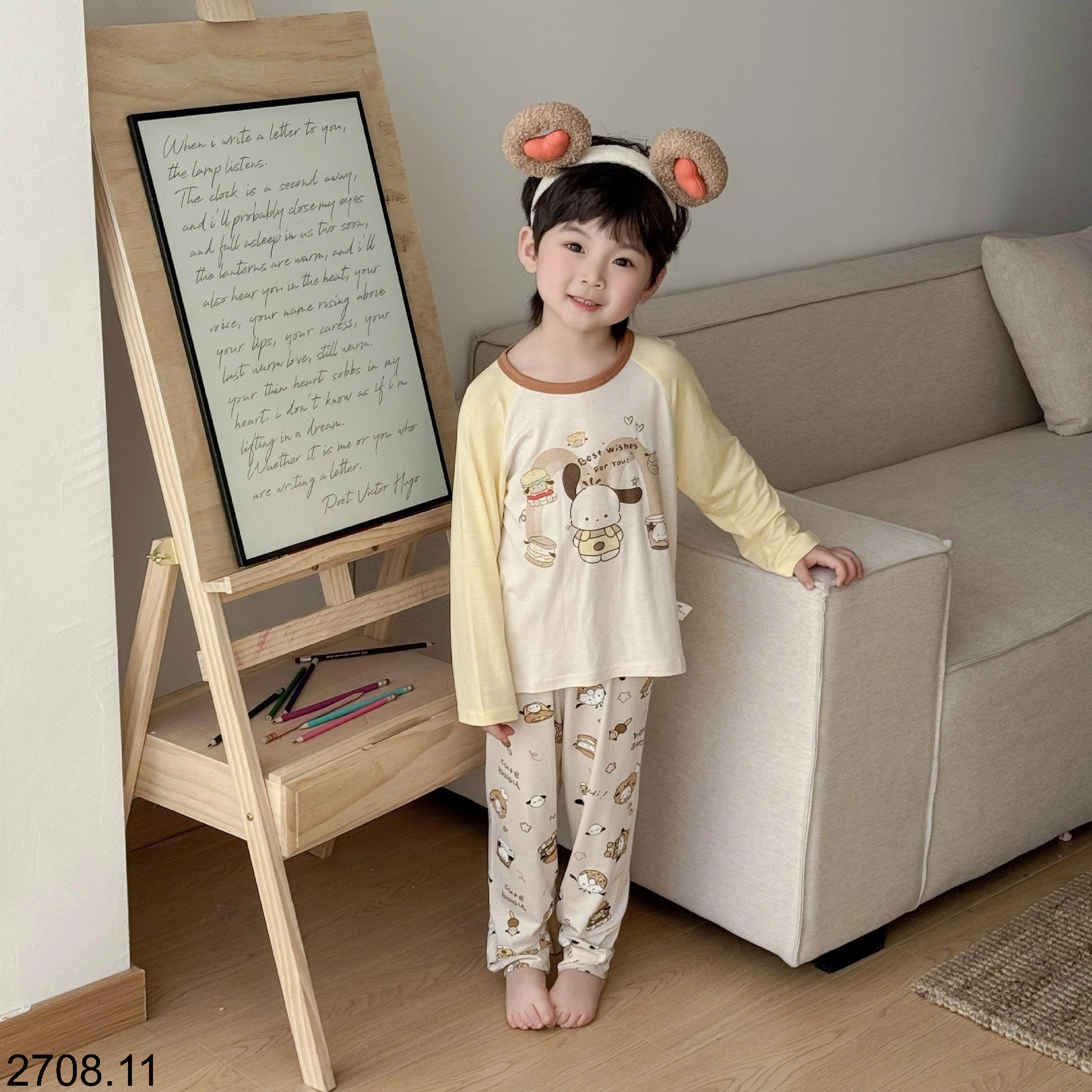 26HA2708.11 - BỘ MẶC NHÀ HOẠT HÌNH MOCO MOKOKO