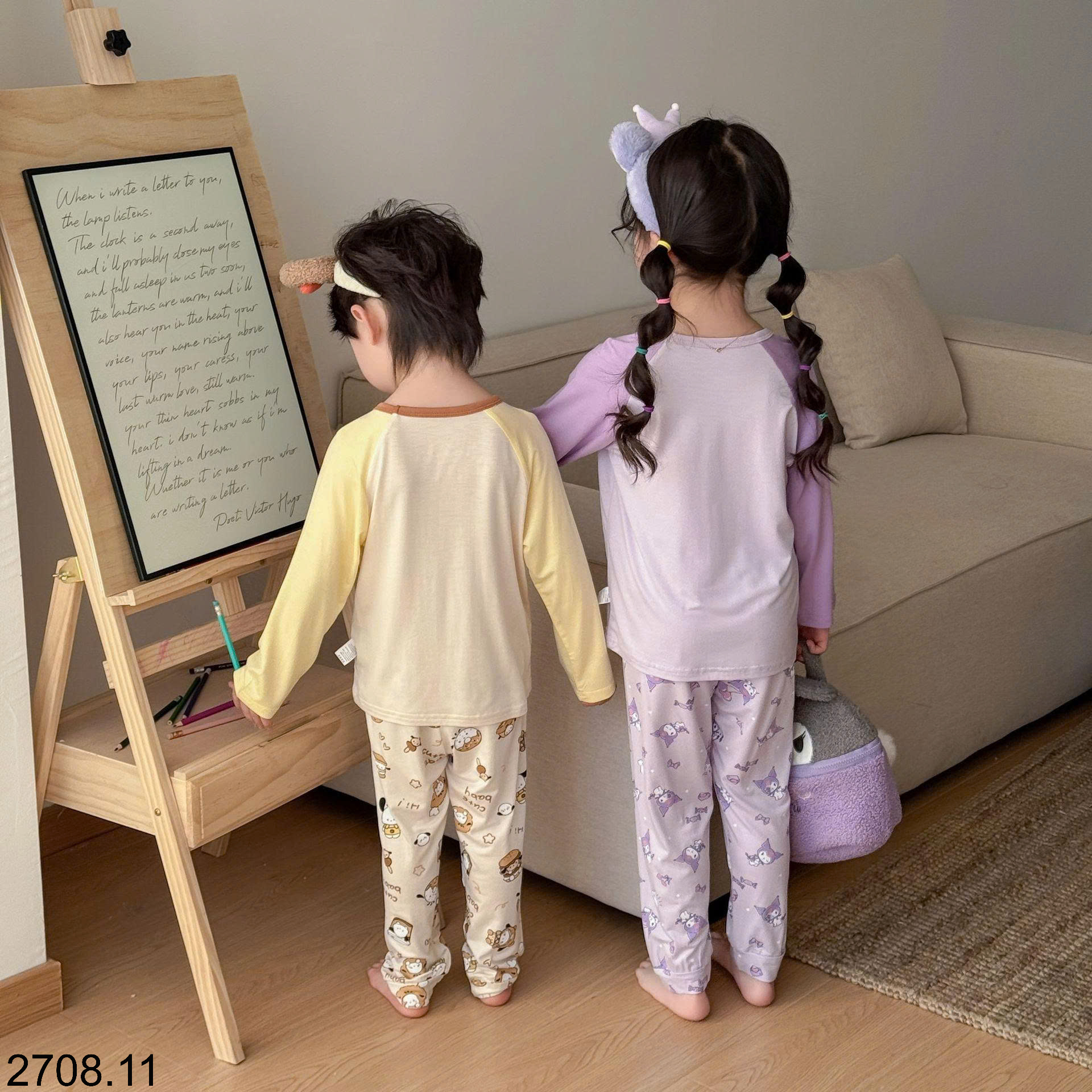 26HA2708.11 - BỘ MẶC NHÀ HOẠT HÌNH MOCO MOKOKO