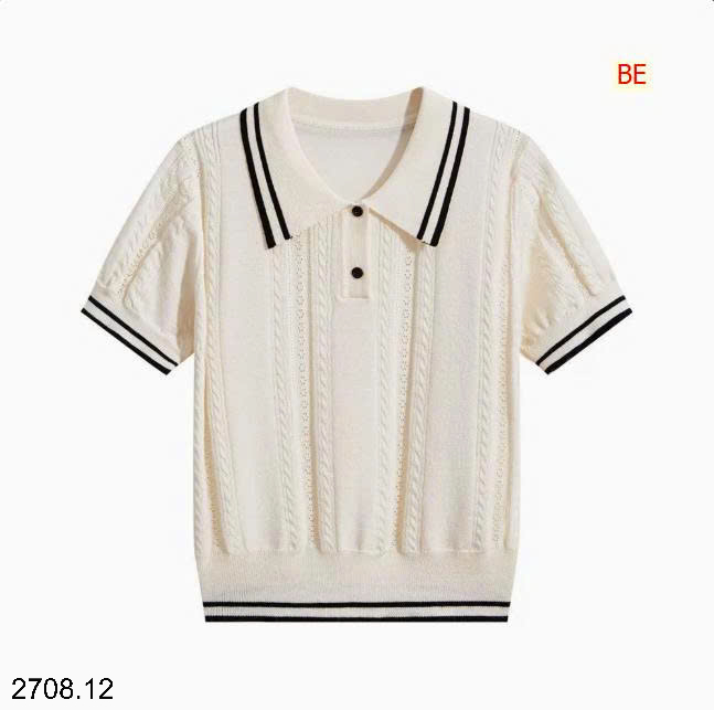 26HA2708.12 - ÁO LEN DỆT KIM POLO NỮ