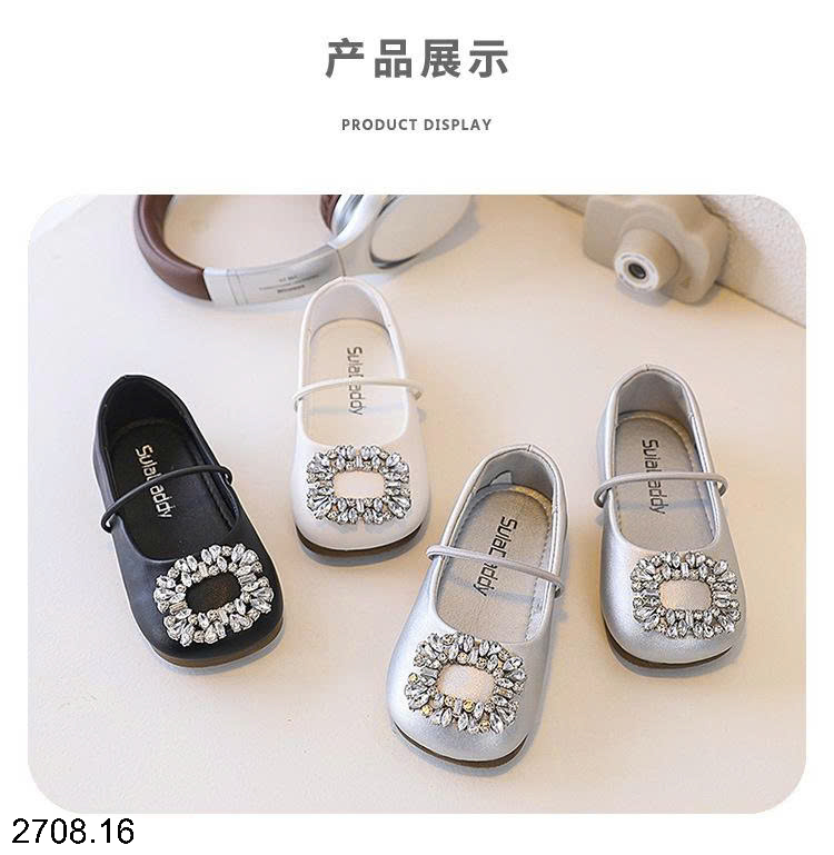 26HA2708.16 - GIÀY BỆT ĐẾ MỀM ĐÍNH ĐÁ BÉ GÁI