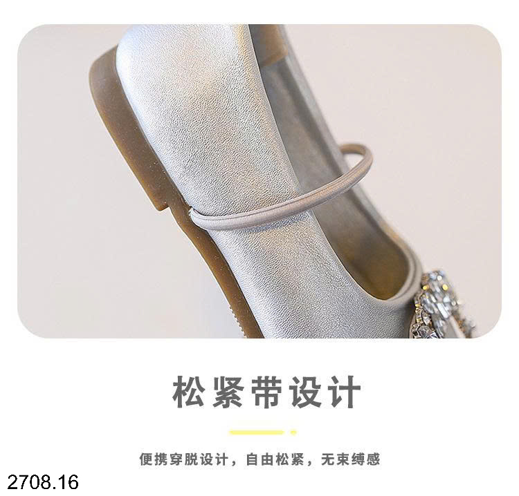 26HA2708.16 - GIÀY BỆT ĐẾ MỀM ĐÍNH ĐÁ BÉ GÁI