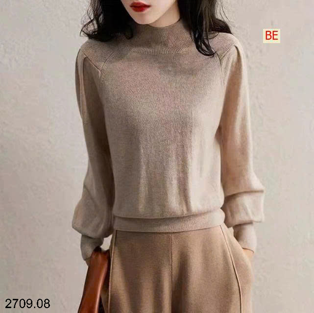 26HA2709.08 - ÁO LEN DỆT KIM TAY PHỒNG