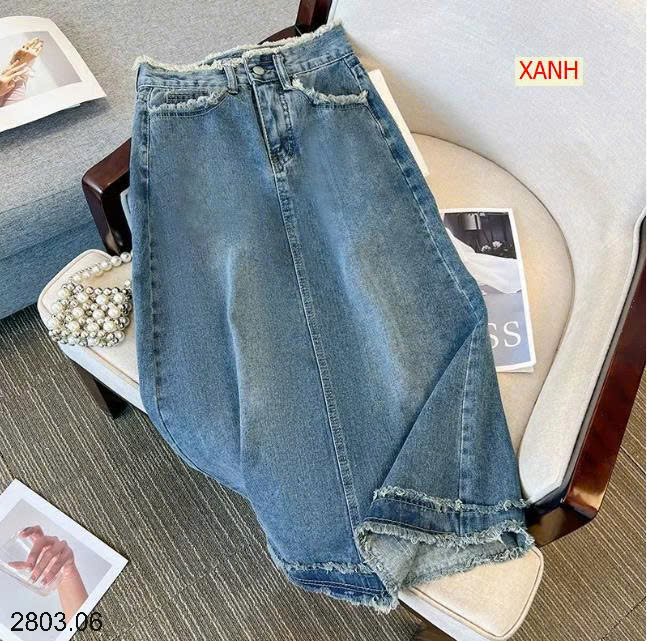 26HA2803.06 - CHÂN VÁY JEAN DÁNG DÀI