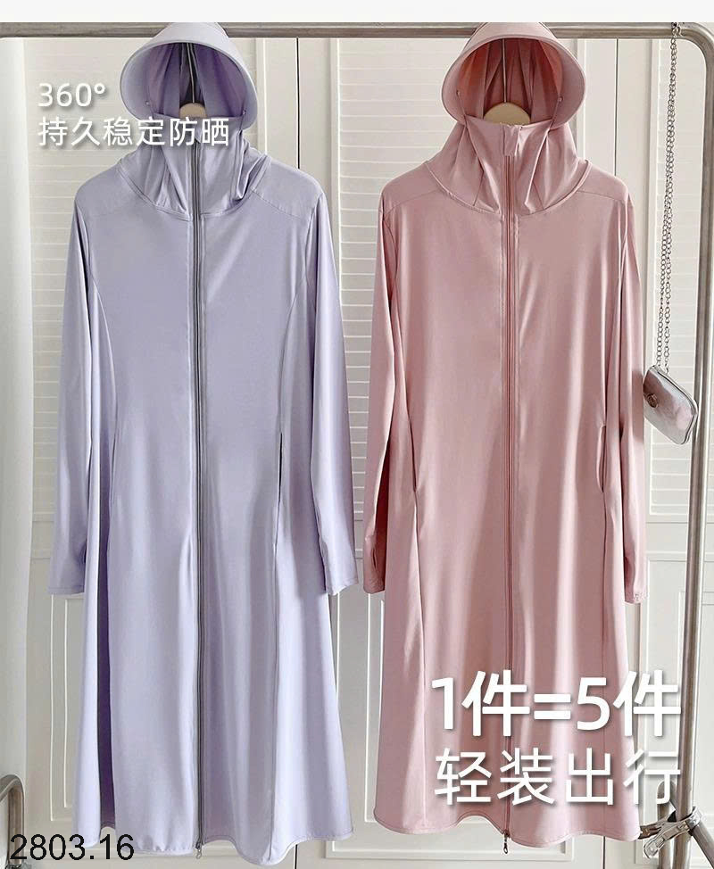 26HA2803.16 - ÁO CHỐNG NẮNG LỤA BĂNG DÁNG DÀI