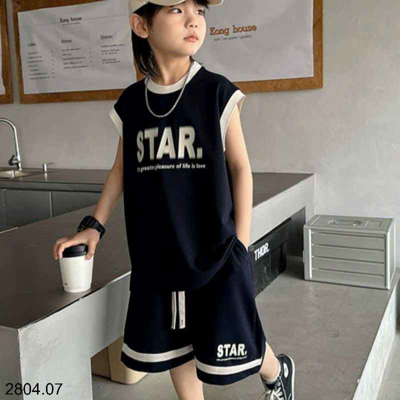 26HA2804.07 - BỘ STAR BA LỖ SIZE ĐẠI BÉ TRAI