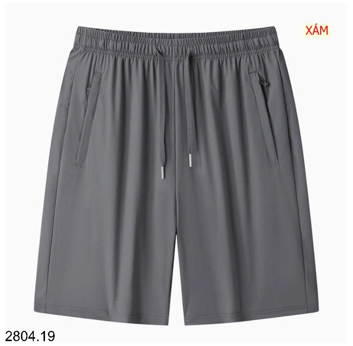 26HA2804.19 - QUẦN SHORT TRƠN MÀU LỤA BĂNG NAM