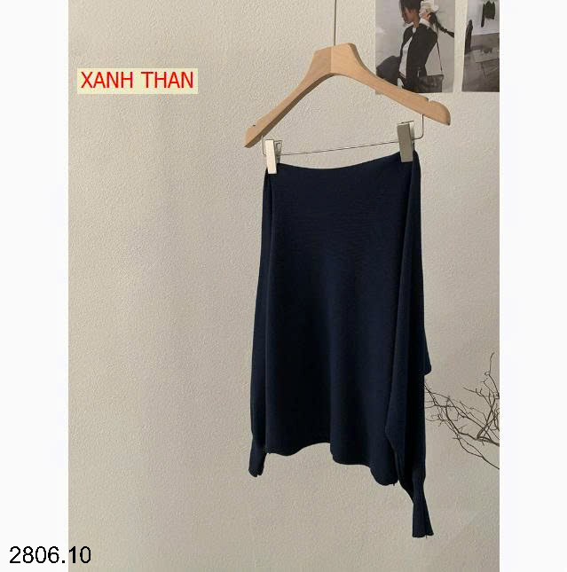26HA2806.10 - ÁO LEN NỮ OUMALAI KIỂU HÀN QUỐC TAY CÁNH DƠI TRỄ VAI
