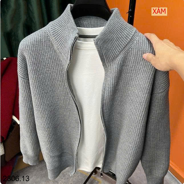 26HA2806.13 - ÁO CARDIGAN KÉO KHÓA NAM