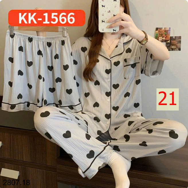 26HA2807.18 - SET BỘ MẶC NHÀ 3 CHI TIẾT CHO NỮ