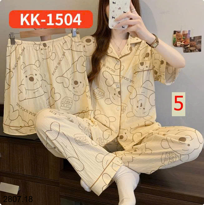 26HA2807.18 - SET BỘ MẶC NHÀ 3 CHI TIẾT CHO NỮ