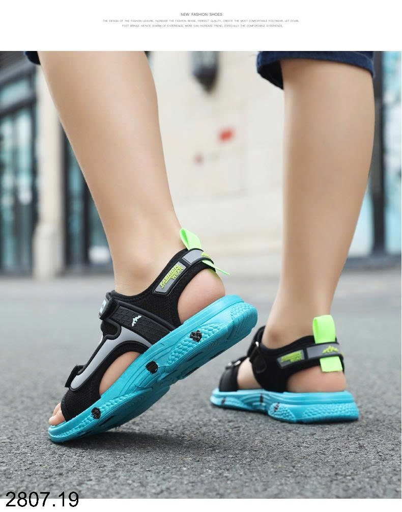 26HA2807.19 - SANDAL BÉ TRAI ĐẾ MỀN CHỐNG TRƠN TRƯỢT