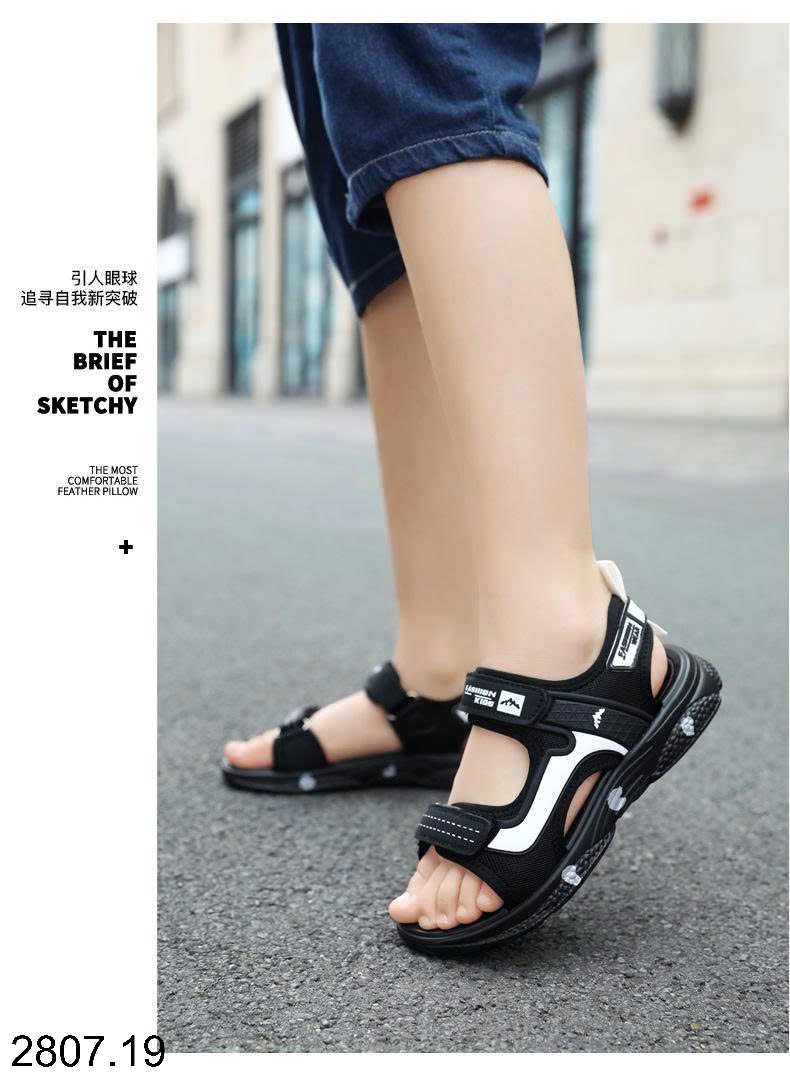 26HA2807.19 - SANDAL BÉ TRAI ĐẾ MỀN CHỐNG TRƠN TRƯỢT