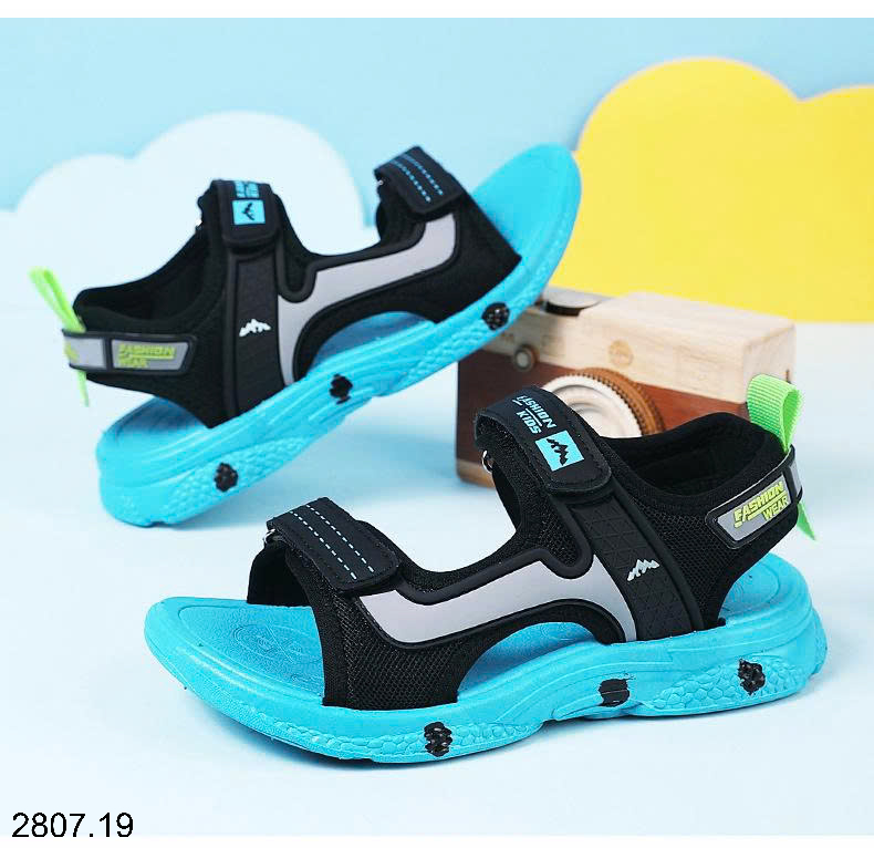 26HA2807.19 - SANDAL BÉ TRAI ĐẾ MỀN CHỐNG TRƠN TRƯỢT