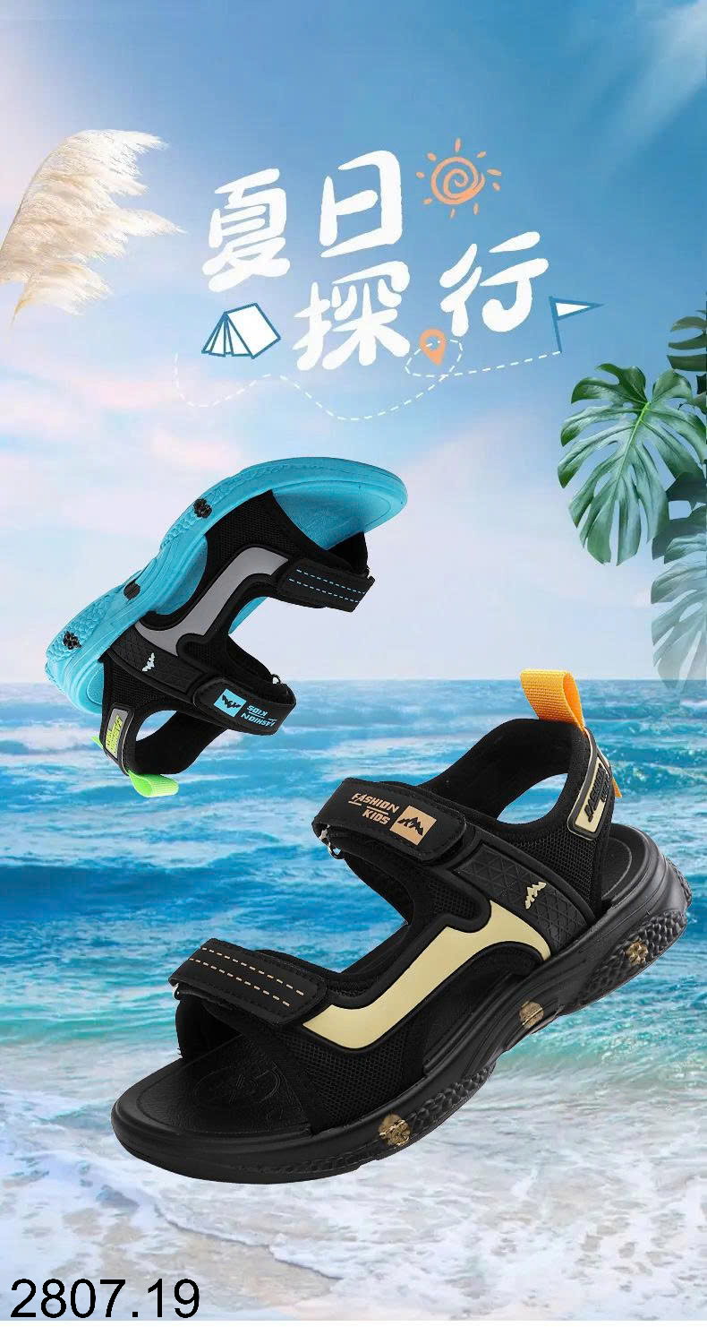 26HA2807.19 - SANDAL BÉ TRAI ĐẾ MỀN CHỐNG TRƠN TRƯỢT