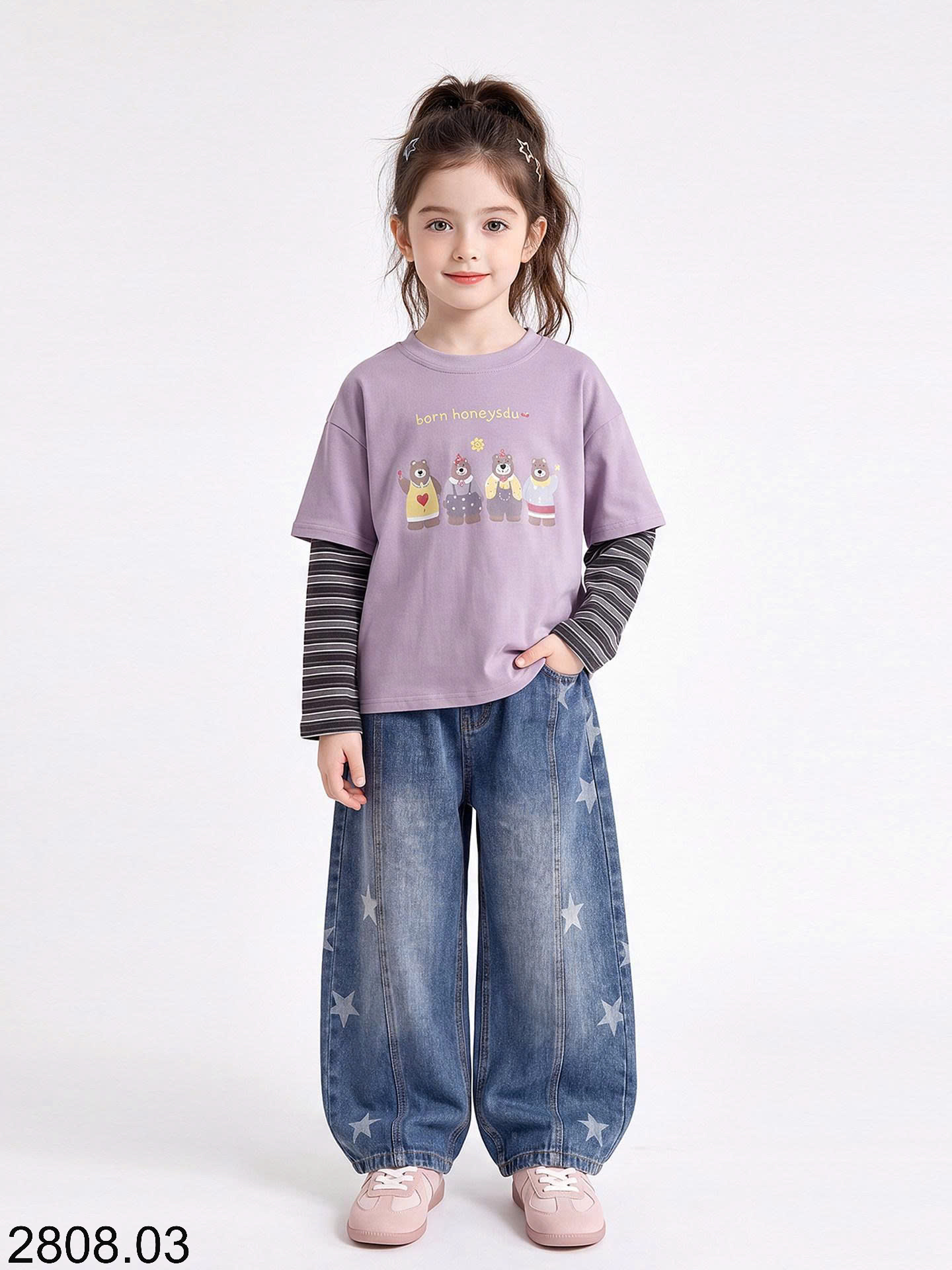 26HA2808.03 - QUẦN JEAN XUÔNG BÉ GÁI SOTIN KIDS
