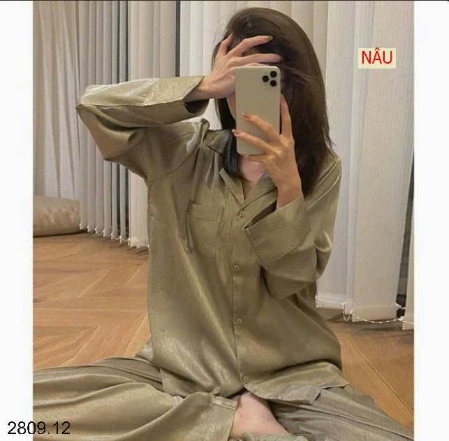 26HA2809.12 - BỘ PIJAMA LỤA XƯỚC