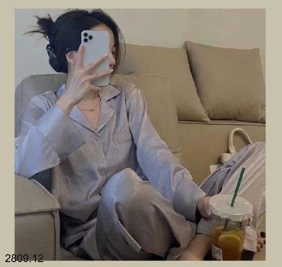 26HA2809.12 - BỘ PIJAMA LỤA XƯỚC