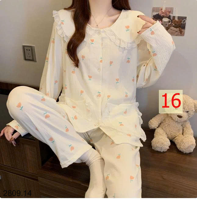 26HA2809.14 - BỘ DÀI MẶC NHÀ VIỀN BÈO TIỂU THƯ
