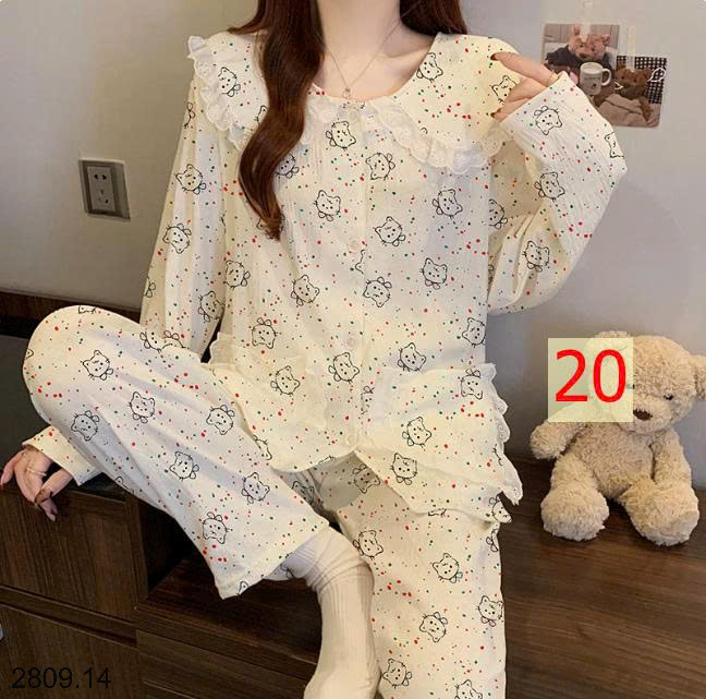 26HA2809.14 - BỘ DÀI MẶC NHÀ VIỀN BÈO TIỂU THƯ