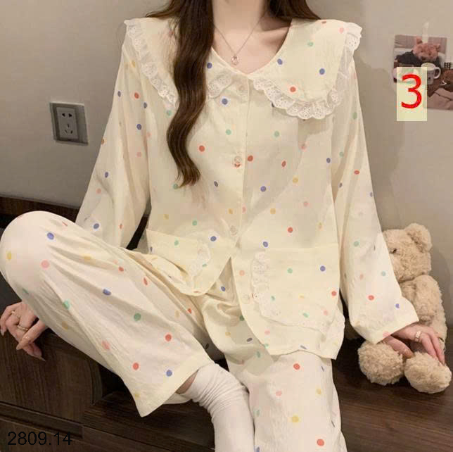 26HA2809.14 - BỘ DÀI MẶC NHÀ VIỀN BÈO TIỂU THƯ