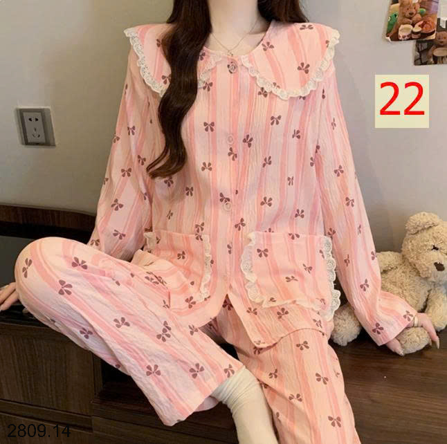 26HA2809.14 - BỘ DÀI MẶC NHÀ VIỀN BÈO TIỂU THƯ