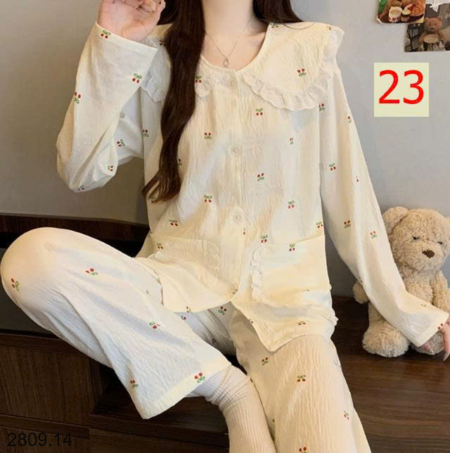 26HA2809.14 - BỘ DÀI MẶC NHÀ VIỀN BÈO TIỂU THƯ