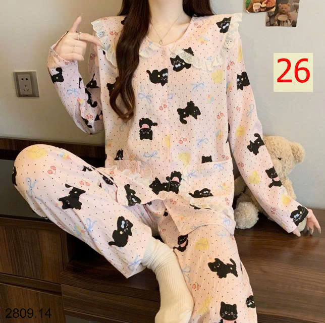 26HA2809.14 - BỘ DÀI MẶC NHÀ VIỀN BÈO TIỂU THƯ