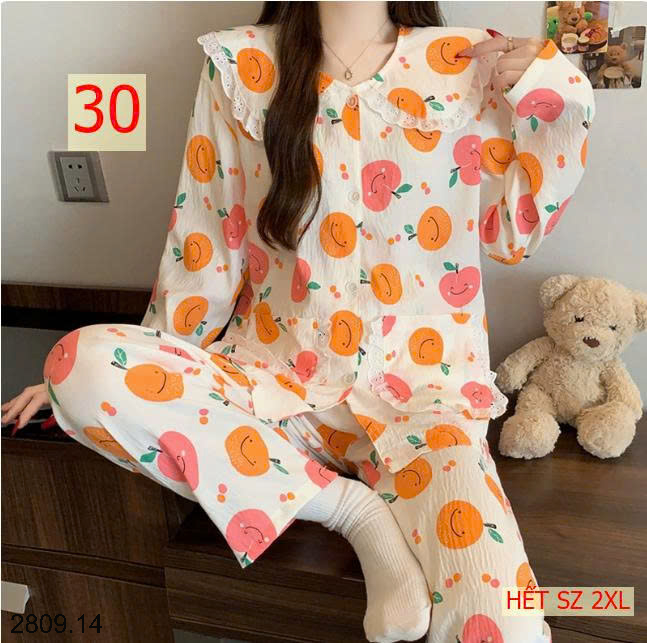 26HA2809.14 - BỘ DÀI MẶC NHÀ VIỀN BÈO TIỂU THƯ