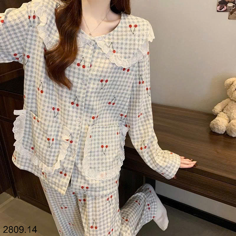 26HA2809.14 - BỘ DÀI MẶC NHÀ VIỀN BÈO TIỂU THƯ