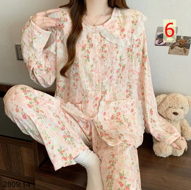 26HA2809.14 - BỘ DÀI MẶC NHÀ VIỀN BÈO TIỂU THƯ