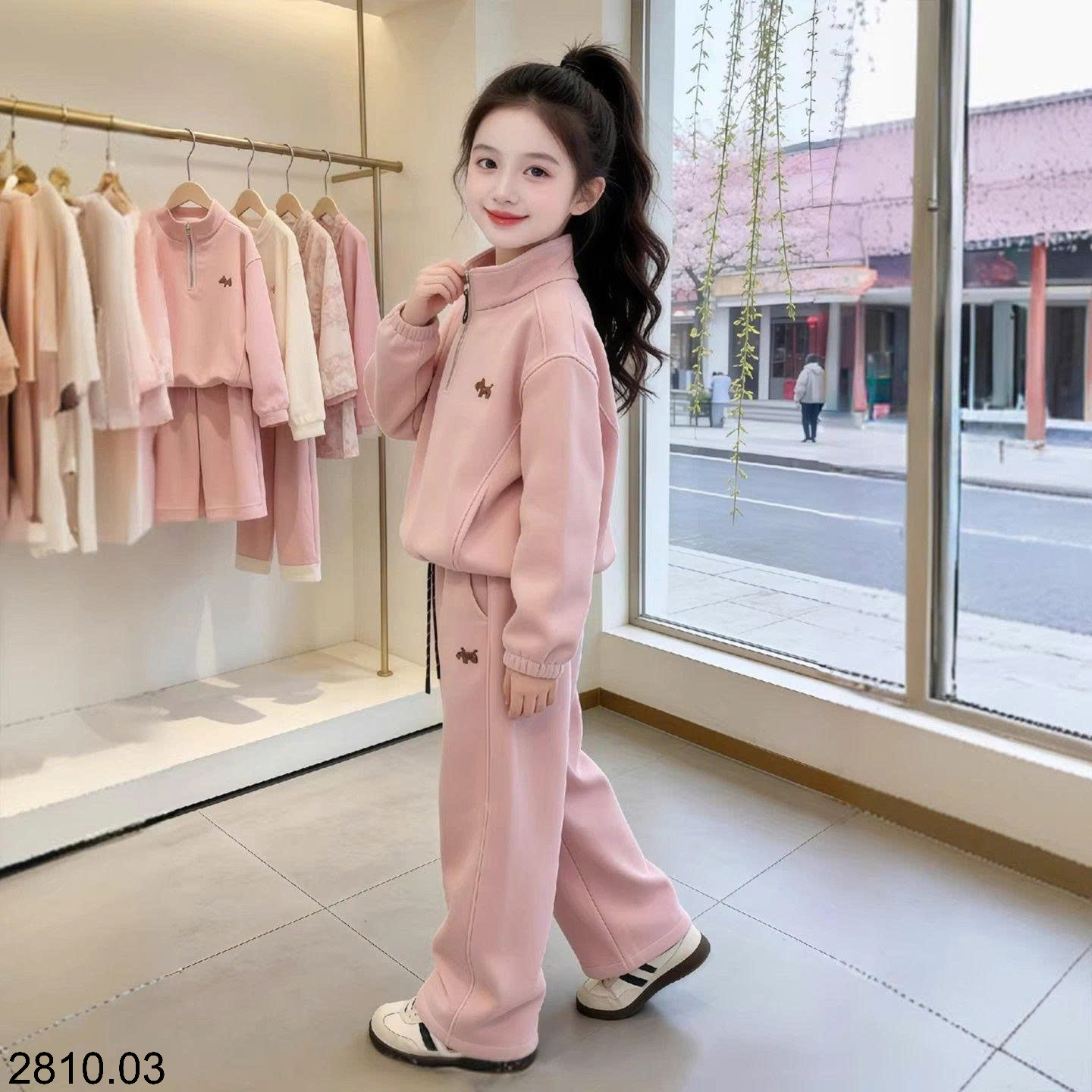 26HA2810.03 - BỘ NỈ HỒNG SIZE ĐẠI BÉ GÁI