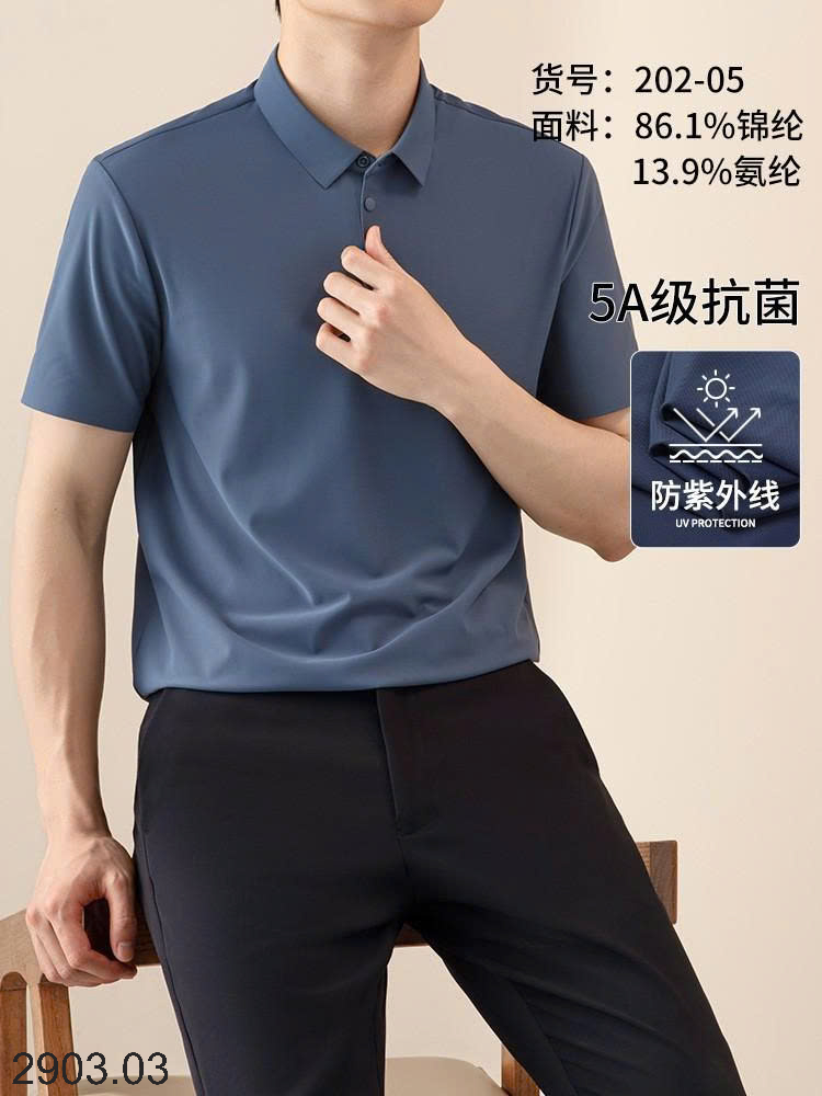 26HA2903.03 - ÁO POLO LỤA BĂNG QUẢNG CHÂU NAM