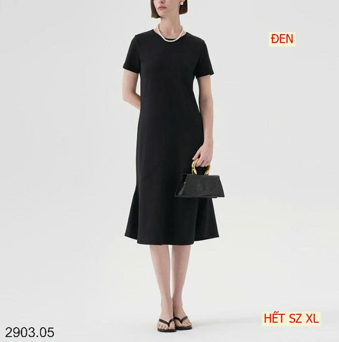 26HA2903.05 - ĐẦM MIDI CANVAUS DÀNH CHO NỮ