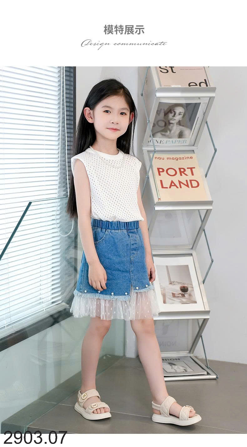 26HA2903.07 - SANDAL QUAI NGANG CHỮ M BÉ GÁI