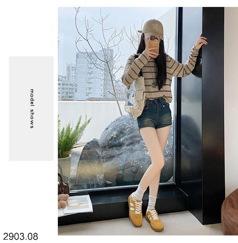 26HA2903.08 - GIÀY THỂ THAO NỮ ĐẾ DÀY PHỐI MÀU