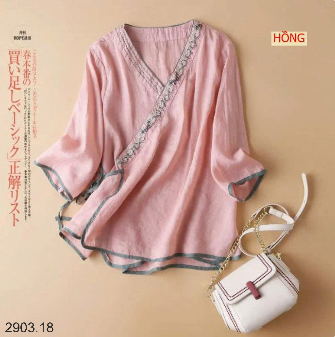 26HA2903.18 - ÁO LANH NỮ CỔ V