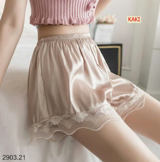 26HA2903.21 - SET 3 QUẦN LỤA VIỀN REN MẶC NHÀ